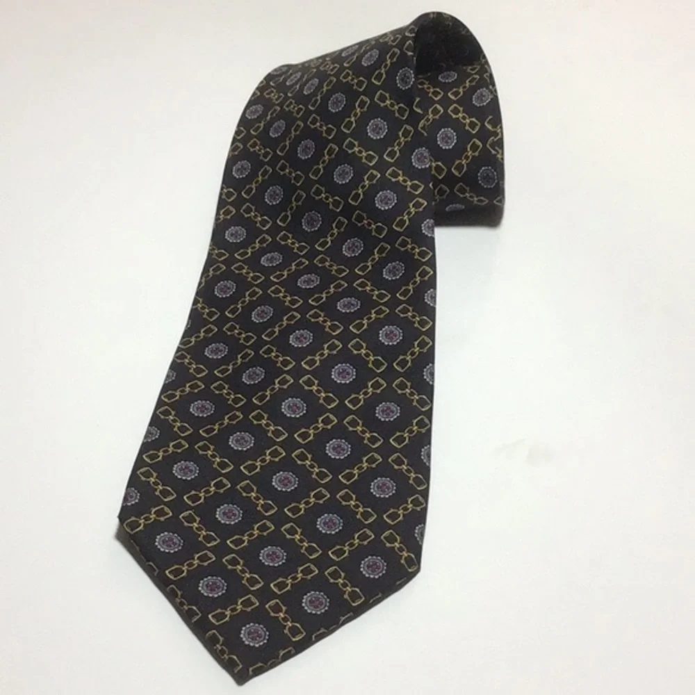 Authentic Gucci Horsebit Neck Tie BLK Gold…